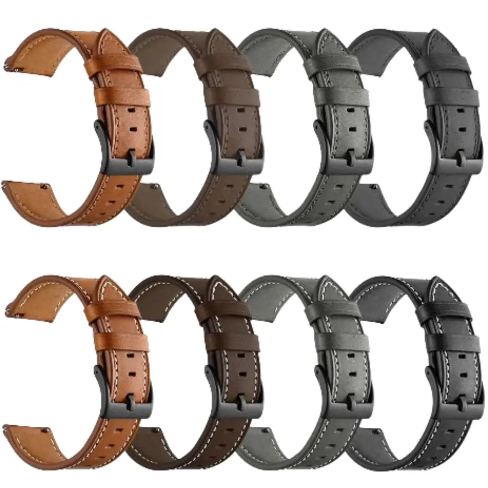 Leather Watch Strap for the Garmin Forerunner 165 (available in 12 colours) - TWS
