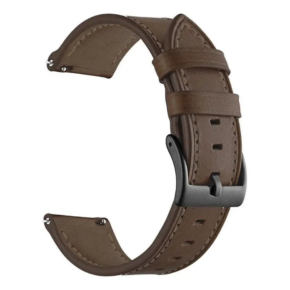 Leather Watch Strap for the Garmin Forerunner Series (22mm) (available in 11 colours) - Coffee 2 / 22mm - TWS