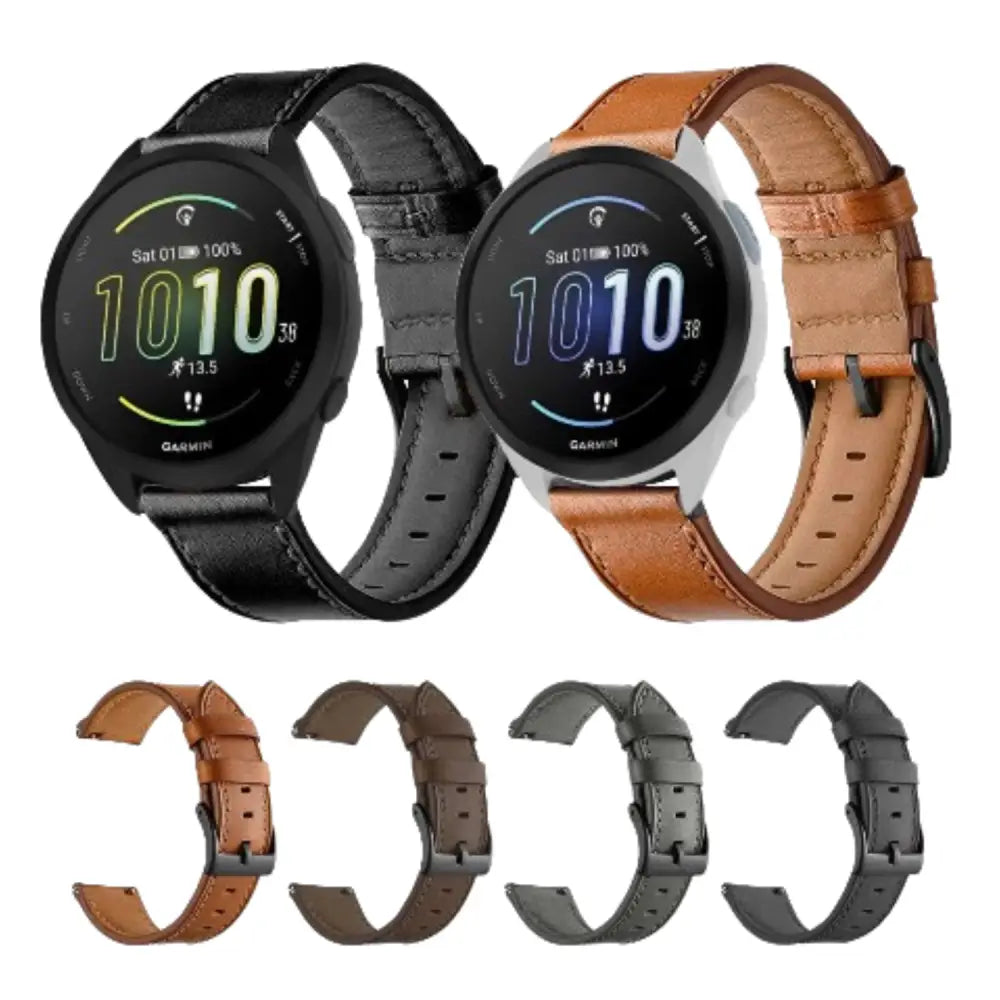 Leather Watch Strap for the Garmin Forerunner Series (available in 12 colours) - TWS
