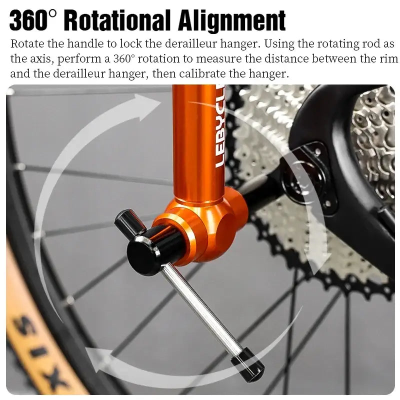 LEBYCLE Bicycle Derailleur Hanger Calibration Tool Bike Frame Tail Hook Straightener Tool Bike Derailleur Hanger