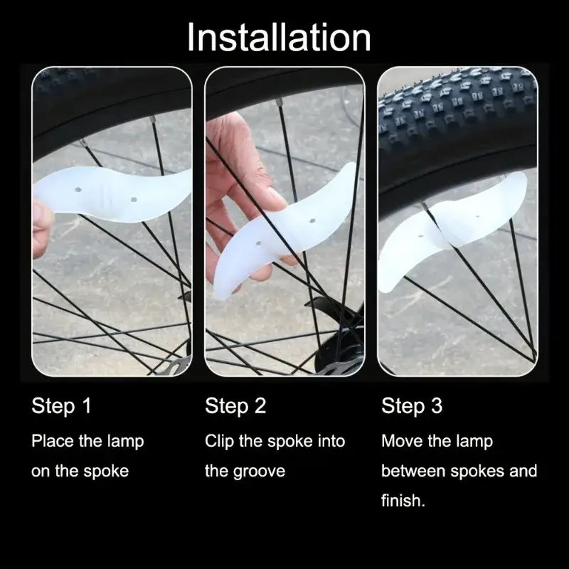 LED Bicycle Wheel Spoke Light Colorful Waterproof MTB Balance Bicycle Tyre Tire Flash Lights Warning Cycling Lamp