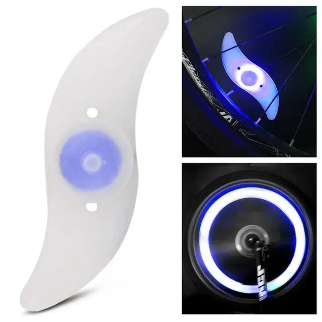 LED Bicycle Wheel Spoke Light Colorful Waterproof MTB Balance Bicycle Tyre Tire Flash Lights Warning Cycling Lamp - Blue