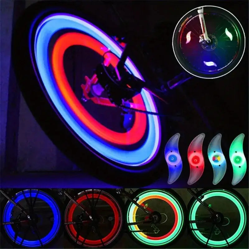 LED Bicycle Wheel Spoke Light Colorful Waterproof MTB Balance Bicycle Tyre Tire Flash Lights Warning Cycling Lamp
