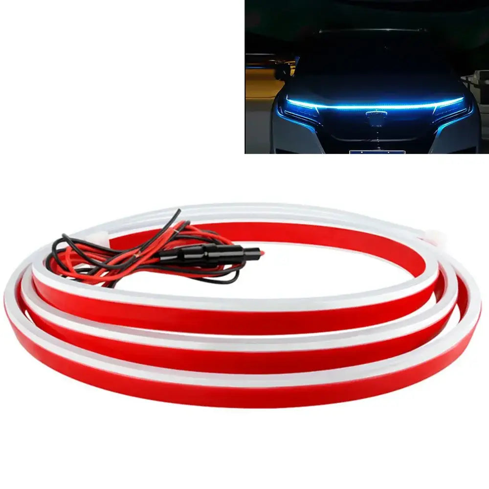 LED Car Hood Light Strip (different colours & sizes available) - Ice Blue / 2.4m - HBC
