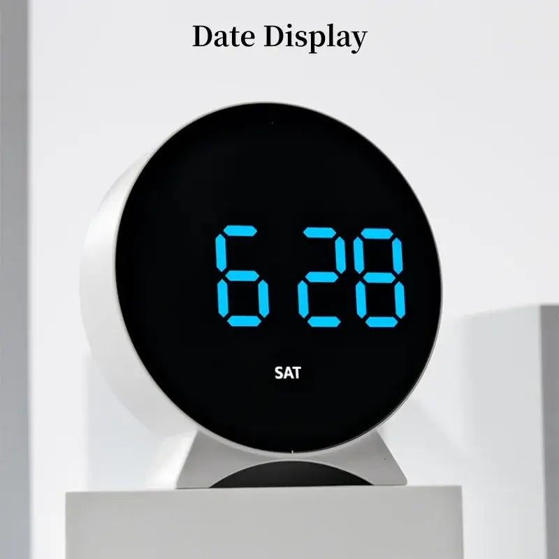 LED Digital Alarm Clock – Adjustable Brightness Dual Alarms Date & Temperature Display - HBC