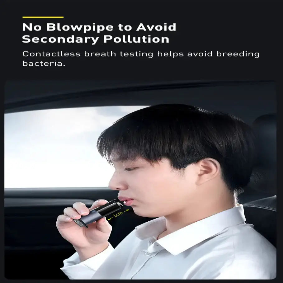 LED Display Automatic Alcohol Tester – Professional Rechargeable Breathalyzer - Black / Alcohol Tester - HBC
