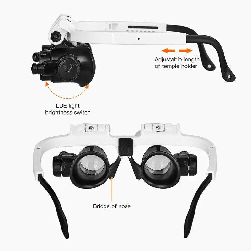 LED Magnifying Glasses – 8X/15X/23X Telescopic Watch & Jewlery Repair Loupe - HBC