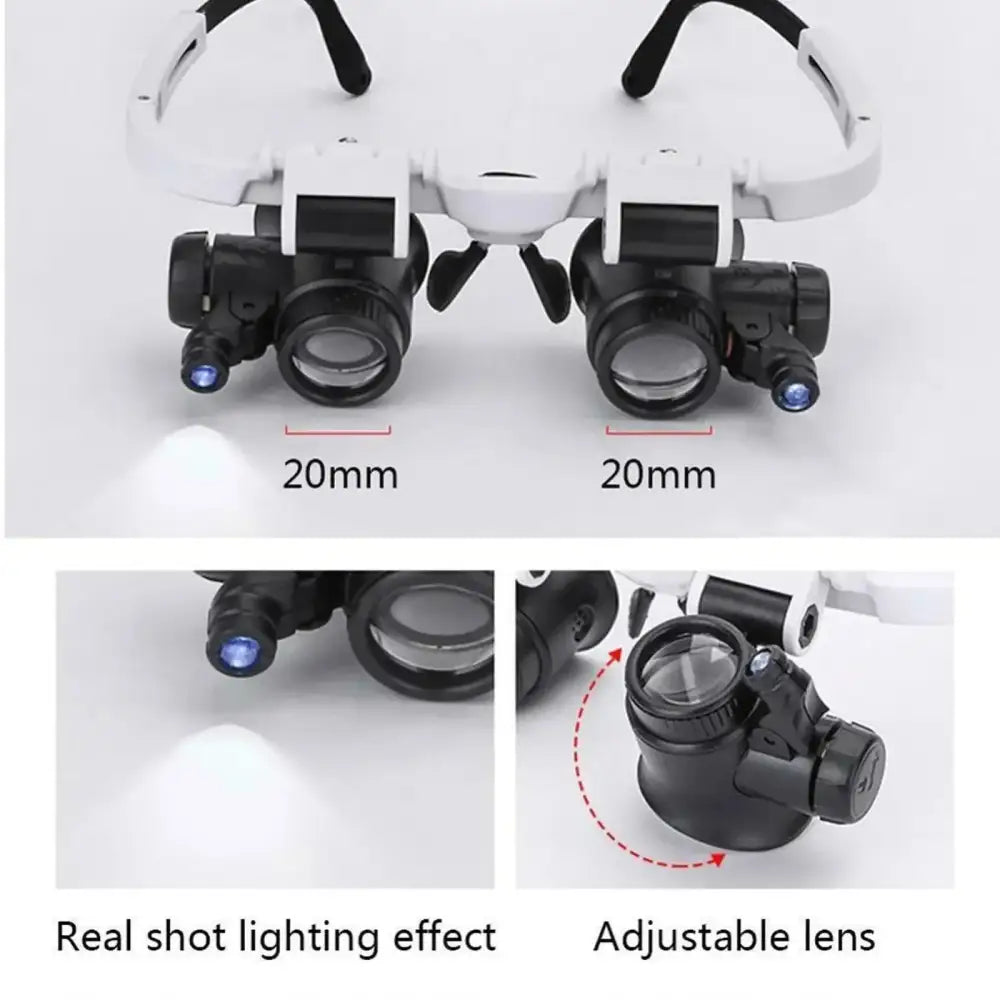LED Magnifying Glasses – 8X/15X/23X Telescopic Watch & Jewlery Repair Loupe - HBC