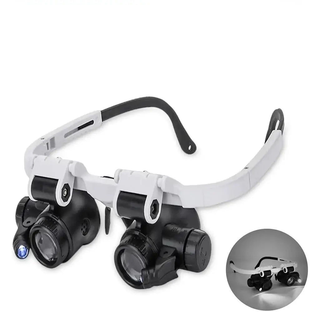 LED Magnifying Glasses – 8X/15X/23X Telescopic Watch & Jewlery Repair Loupe - HBC