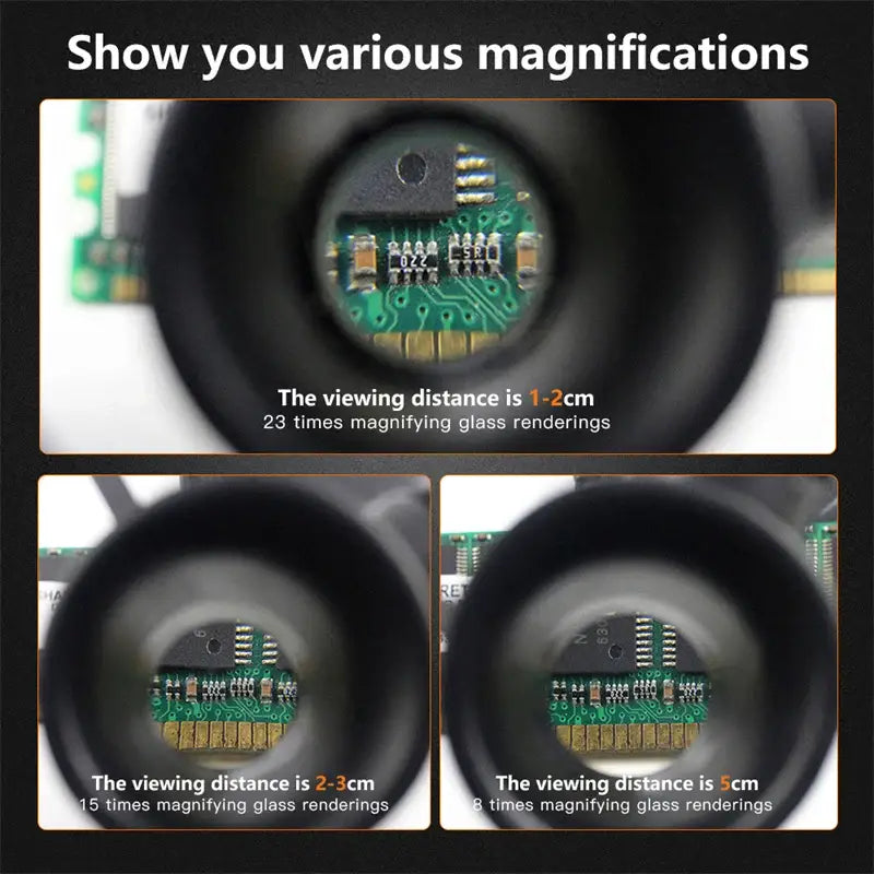 LED Magnifying Glasses – 8X/15X/23X Telescopic Watch & Jewlery Repair Loupe - HBC