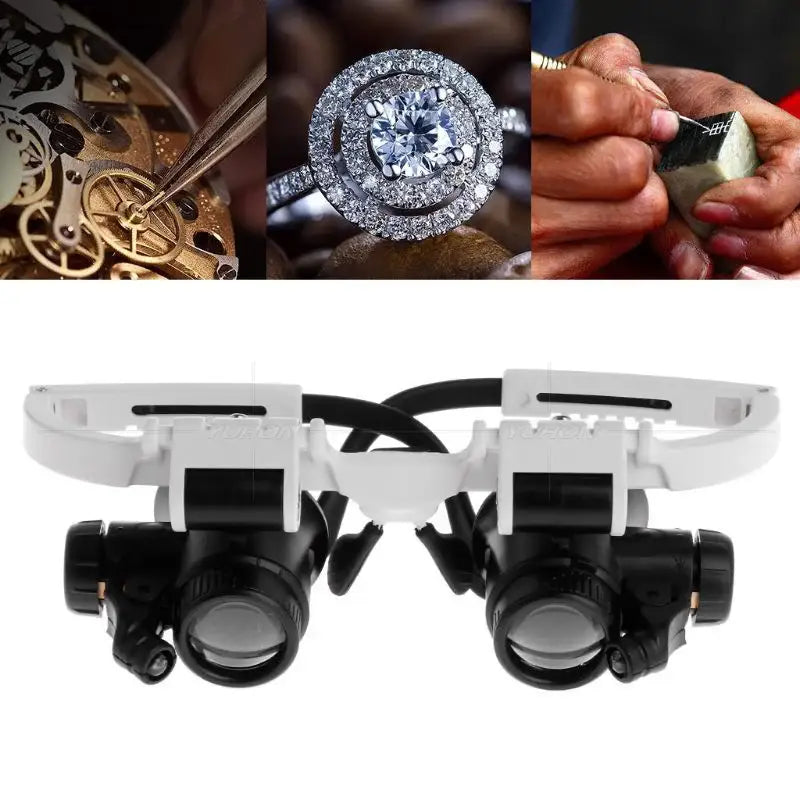LED Magnifying Glasses – 8X/15X/23X Telescopic Watch & Jewlery Repair Loupe - HBC