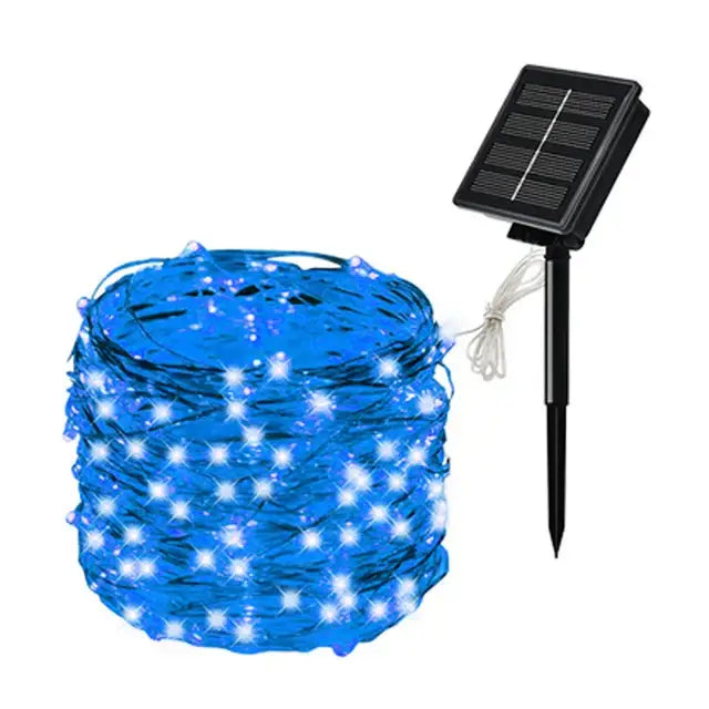 LED Solar Fairy String Lights (7m/12m/22m/32m) - 1Pcs Blue / 7M 50LED - SS