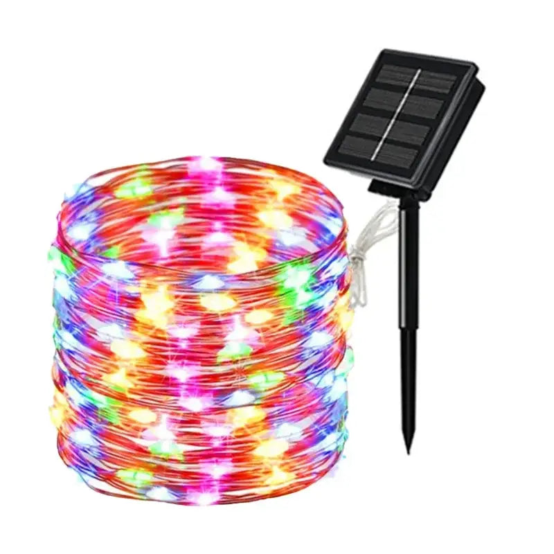 LED Solar Fairy String Lights (7m/12m/22m/32m) - 1Pcs Colourful / 7M 50LED - SS