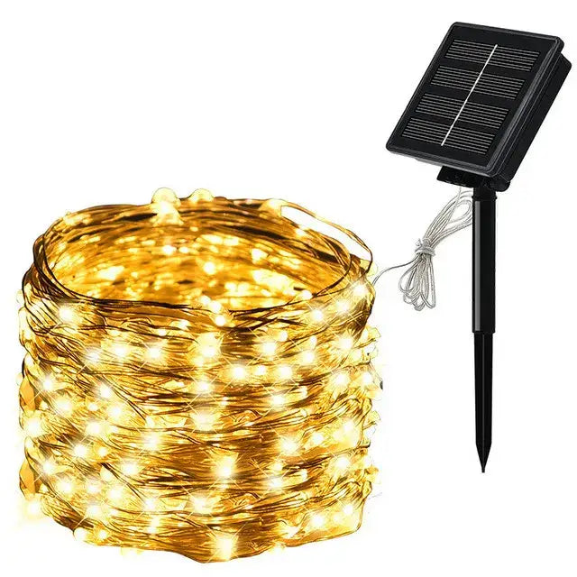LED Solar Fairy String Lights (7m/12m/22m/32m) - 1Pcs Warm / 7M 50LED - SS