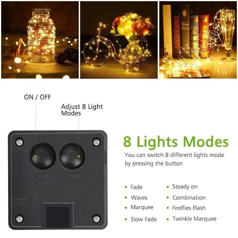 LED Solar Fairy String Lights (7m/12m/22m/32m) - SS