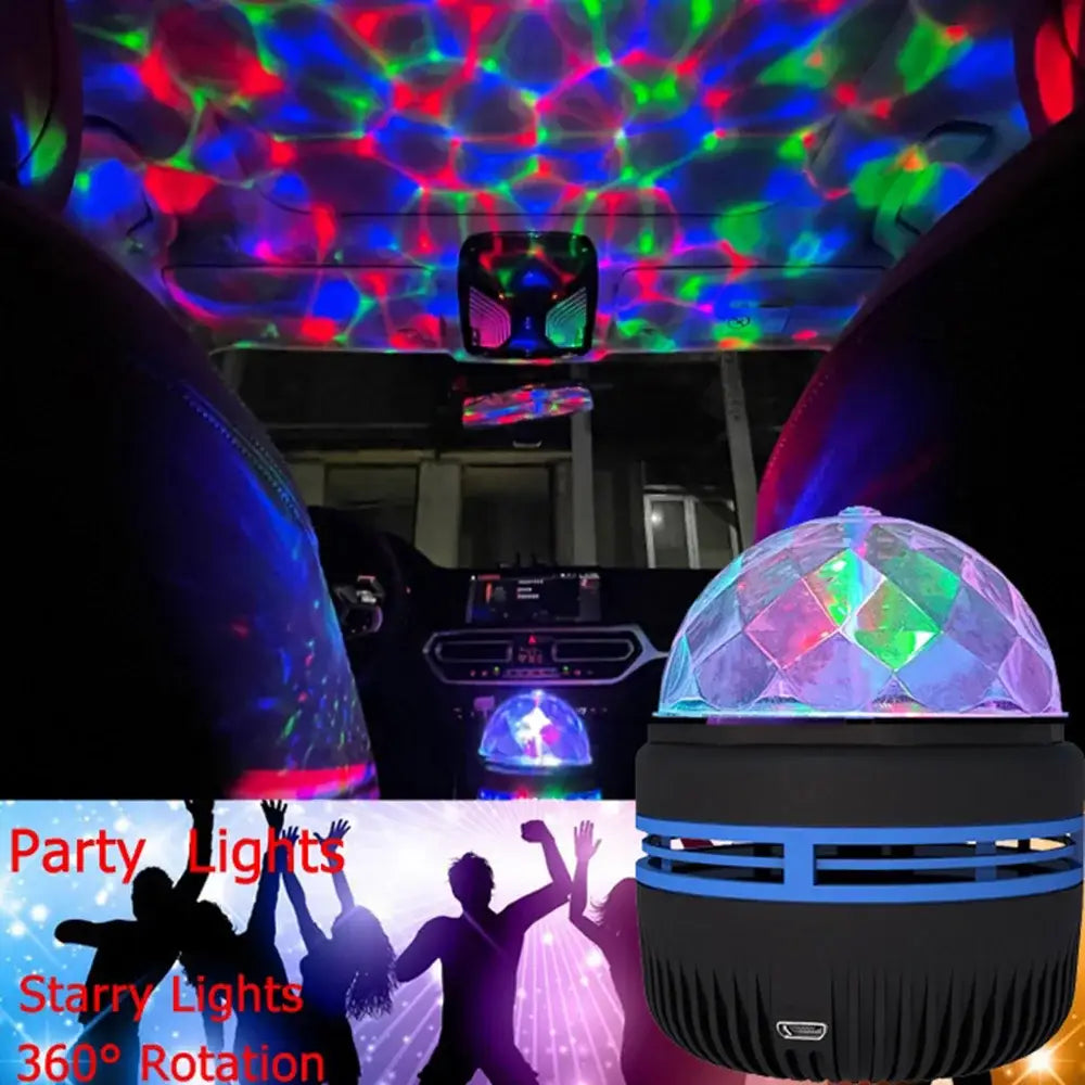 LED Starry Sky Lights Bedroom NightLights 5V USB Decoration Atmosphere Projector Lamp 360° Rotating For Weddings