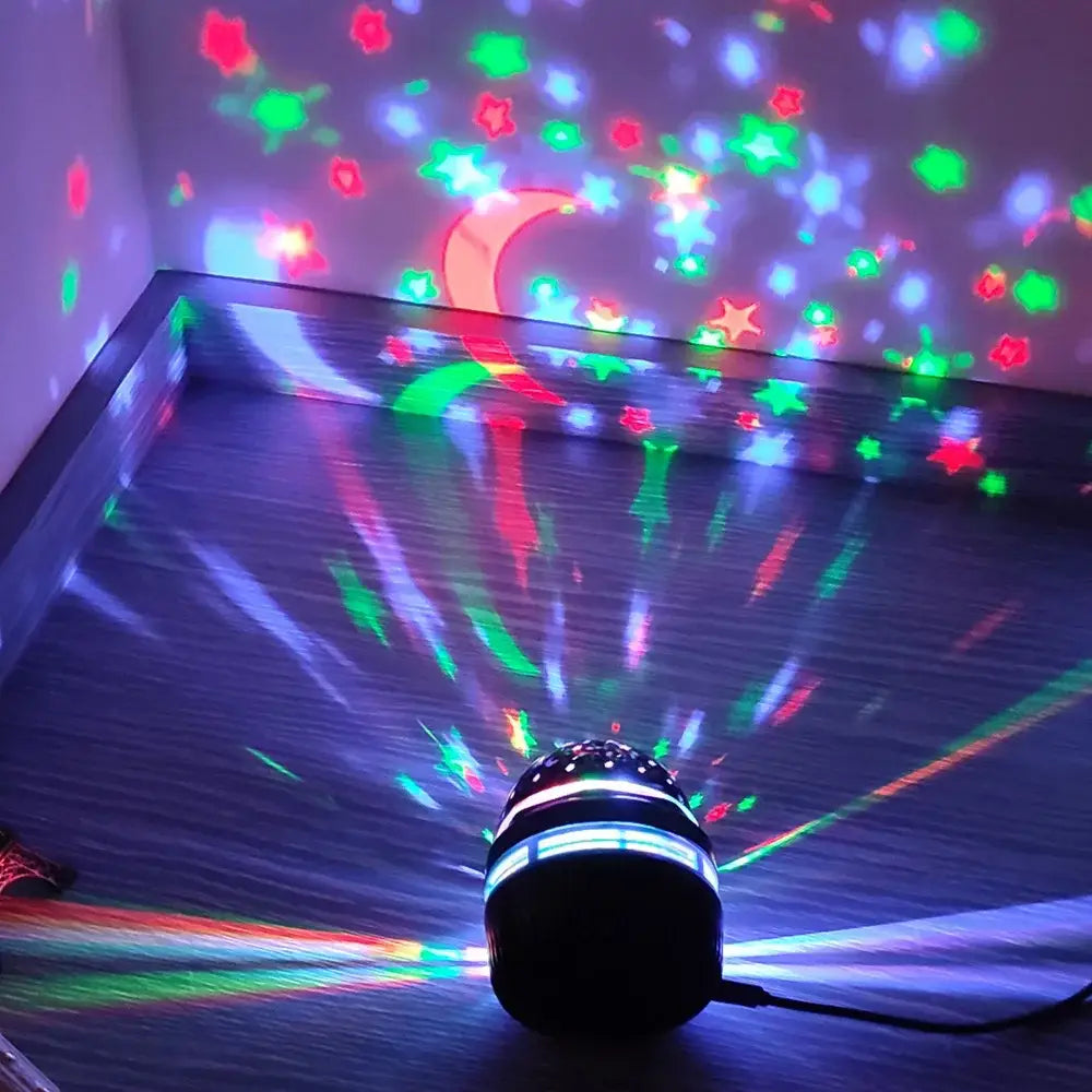 LED Starry Sky Lights Bedroom NightLights 5V USB Decoration Atmosphere Projector Lamp 360° Rotating For Weddings