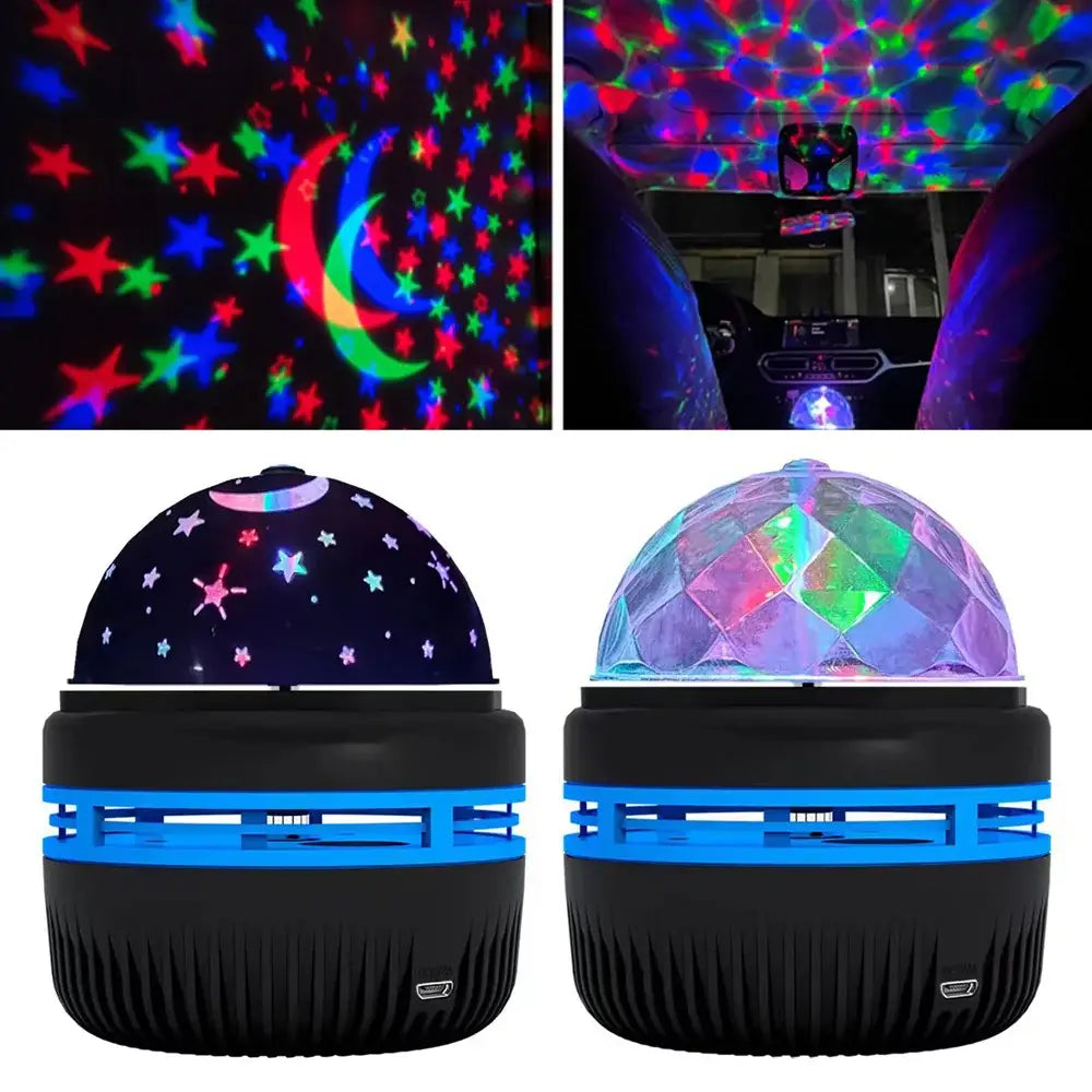 LED Starry Sky Lights Bedroom NightLights 5V USB Decoration Atmosphere Projector Lamp 360° Rotating For Weddings