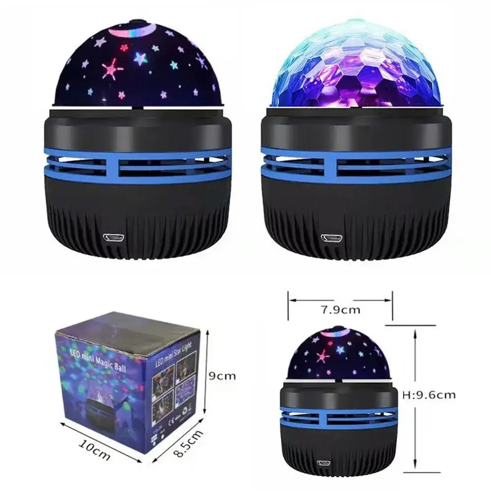 LED Starry Sky Lights Bedroom NightLights 5V USB Decoration Atmosphere Projector Lamp 360° Rotating For Weddings