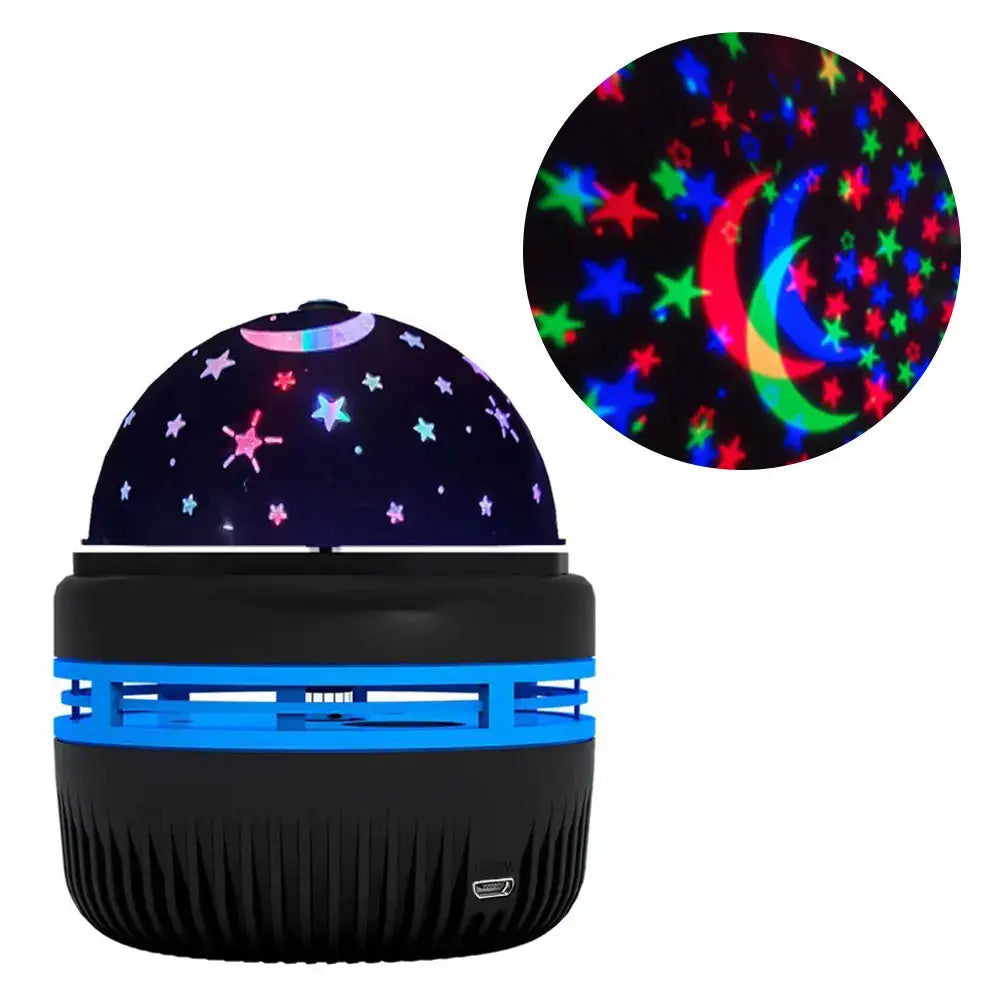 LED Starry Sky Lights Bedroom NightLights 5V USB Decoration Atmosphere Projector Lamp 360° Rotating For Weddings