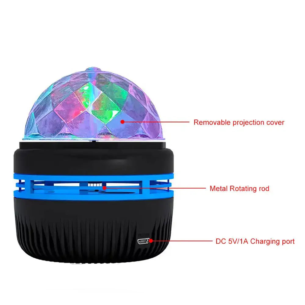 LED Starry Sky Lights Bedroom NightLights 5V USB Decoration Atmosphere Projector Lamp 360° Rotating For Weddings