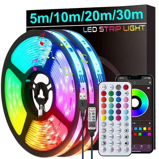 Led Strip Lights Music Sync Led Lights Room with APP Control Flexible Ribbon Tape Lights for Home Party Decor TV