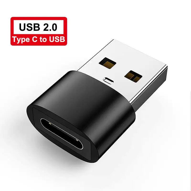 LED USB 3.0 to Type-C Adapter - OTG USB-C and USB-A to Micro USB Female Connector for Samsung Xiaomi and POCO Devices