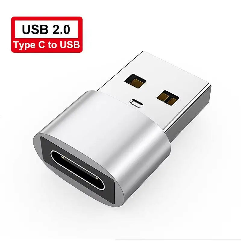 LED USB 3.0 to Type-C Adapter - OTG USB-C and USB-A to Micro USB Female Connector for Samsung Xiaomi and POCO Devices