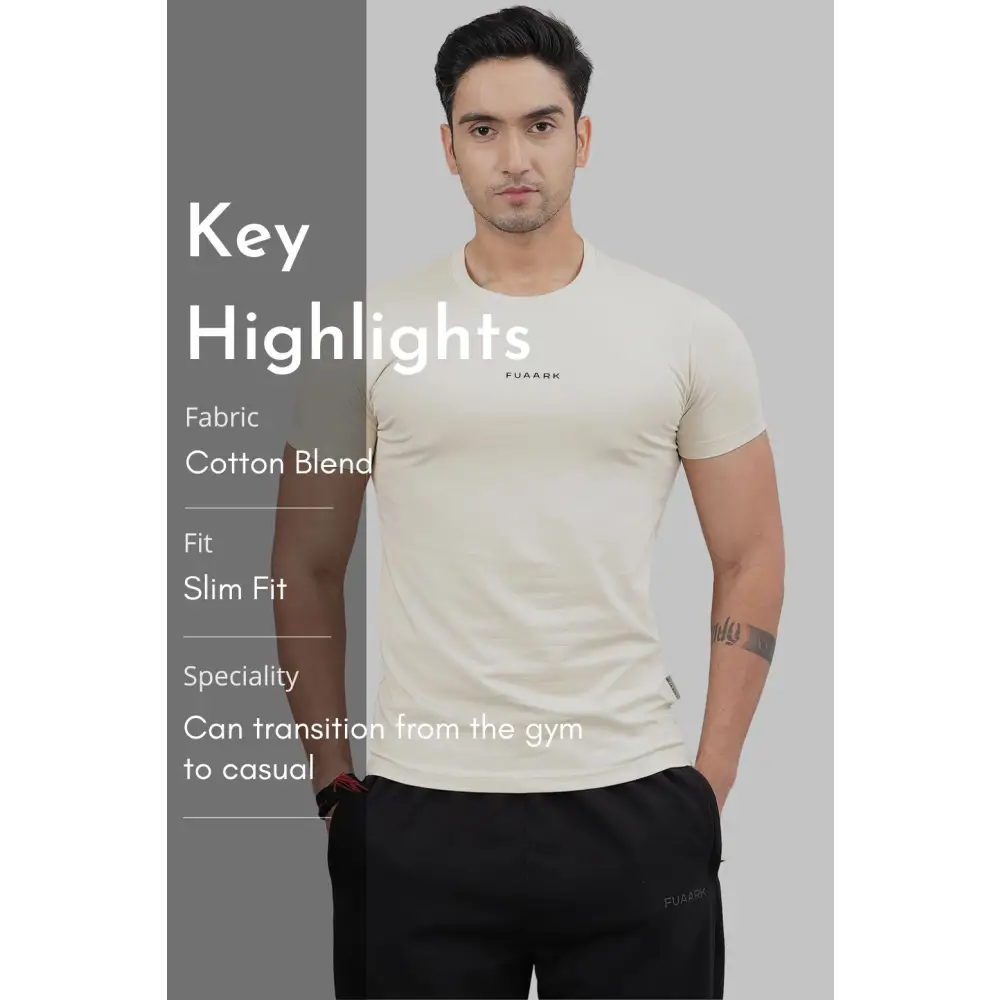 Legacy Crew Neck T-shirt Beige - Tshirts
