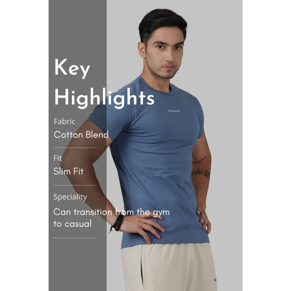 Legacy Crew Neck T-shirt Dusk Blue - Tshirts