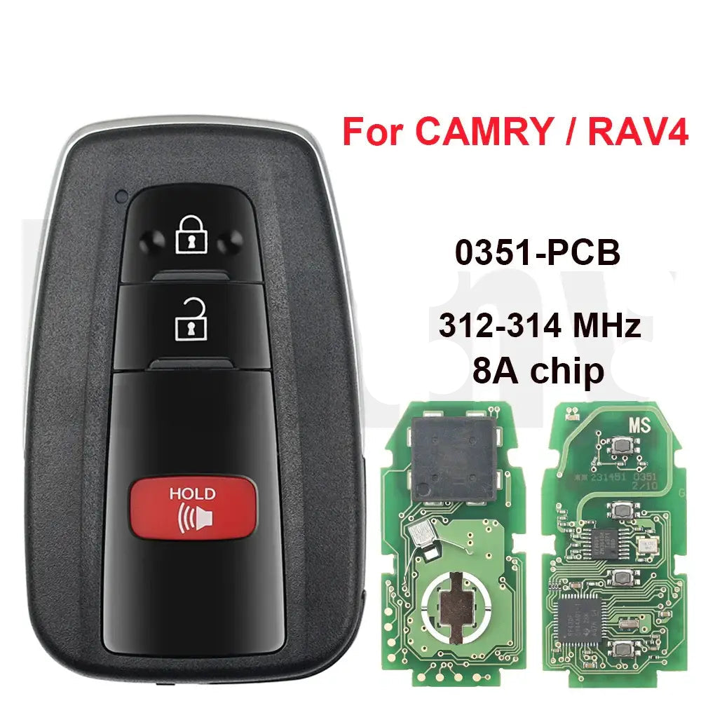 Lenny FCC ID:HYQ14FBC 312-314MHz 8A-chip 0351-origibal plan board car samrt remote key for Toyota CAMRY-A9A9 RAV4-AAAA