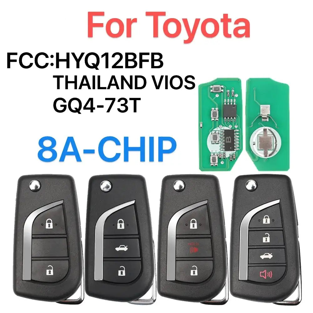 Leo FCC:HYQ12BFB GQ4-73T THAILAND VIOS Remote Control Car Key For Toyota Corolla iM RAV4 Camry 2017-2021 8A-CHIP.