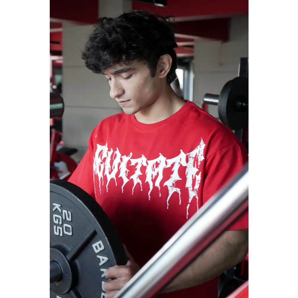 Levitate Oversized T-shirt Red - Tshirts