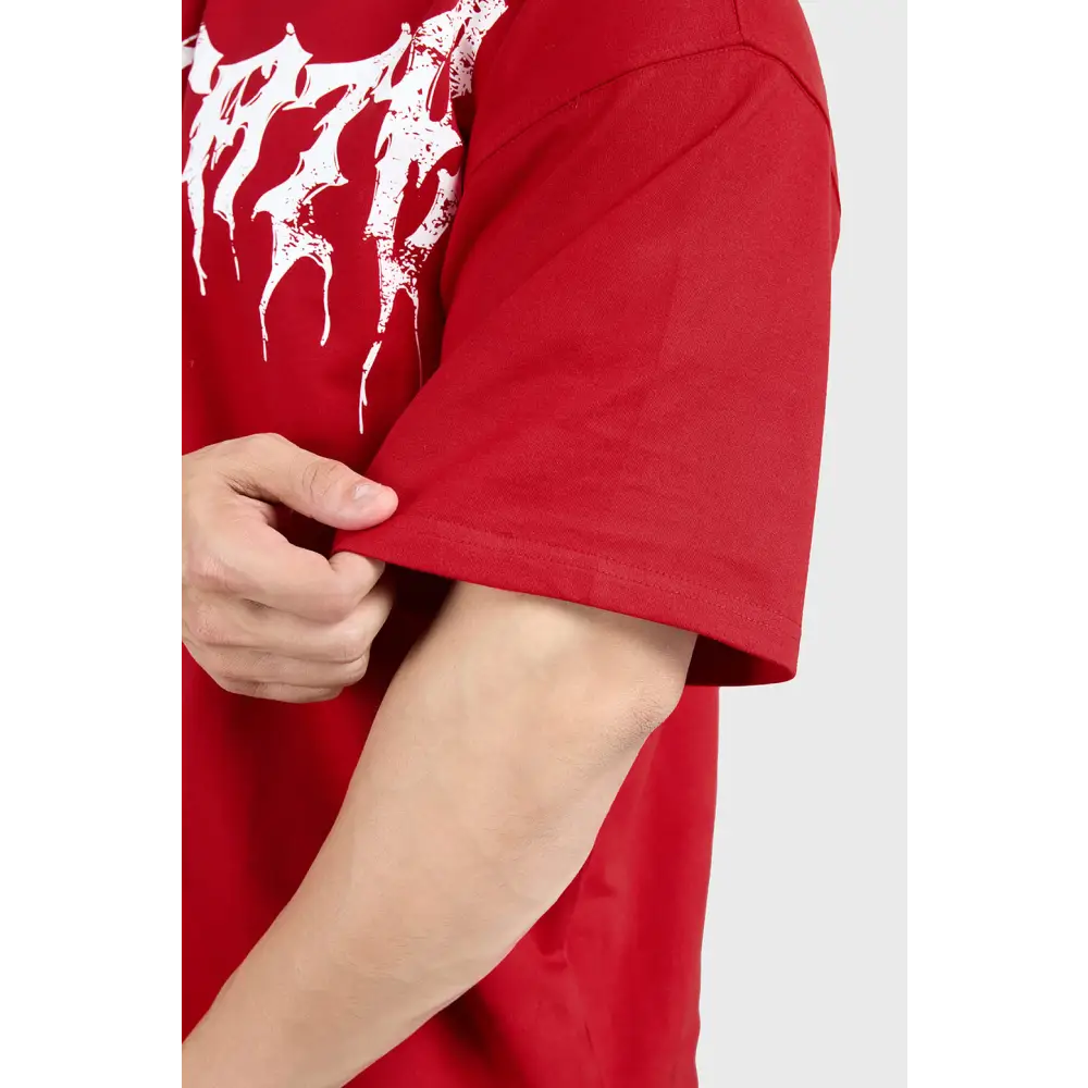Levitate Oversized T-shirt Red - Tshirts
