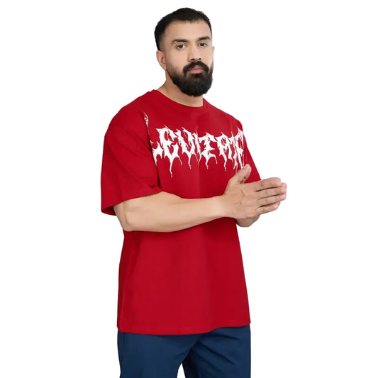 Levitate Oversized T-shirt Red - Tshirts