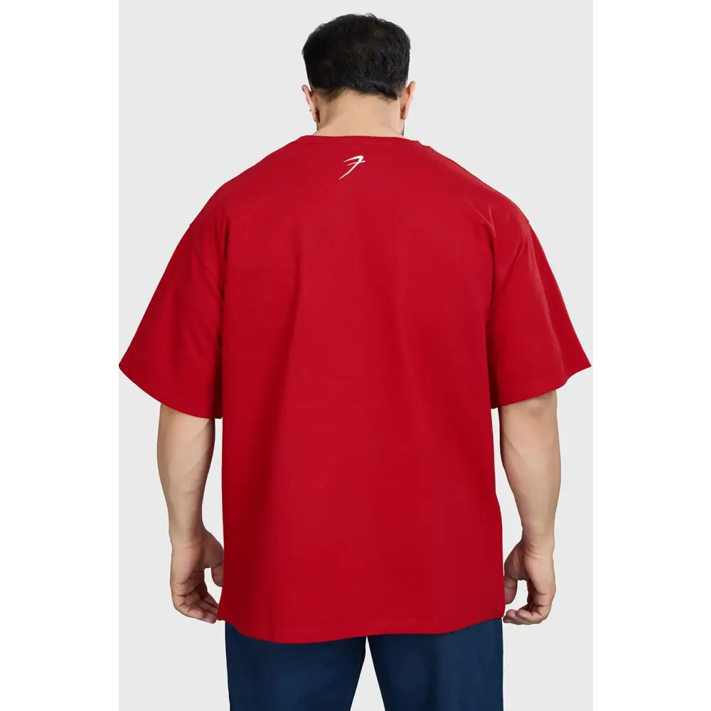 Levitate Oversized T-shirt Red - Tshirts
