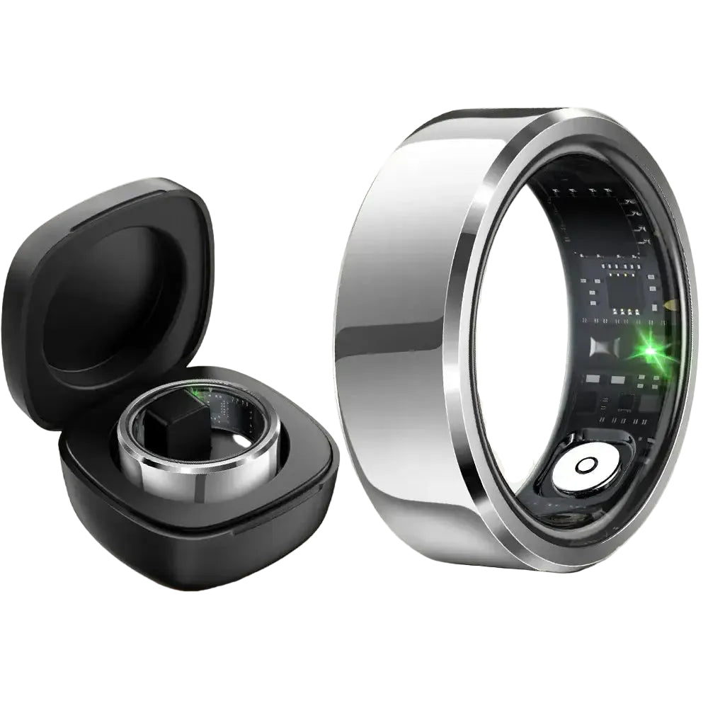 LIFEBEE R6 Smart Couple’s Ring with Health Monitoring and Multi-Sport Modes - Silver / XXL