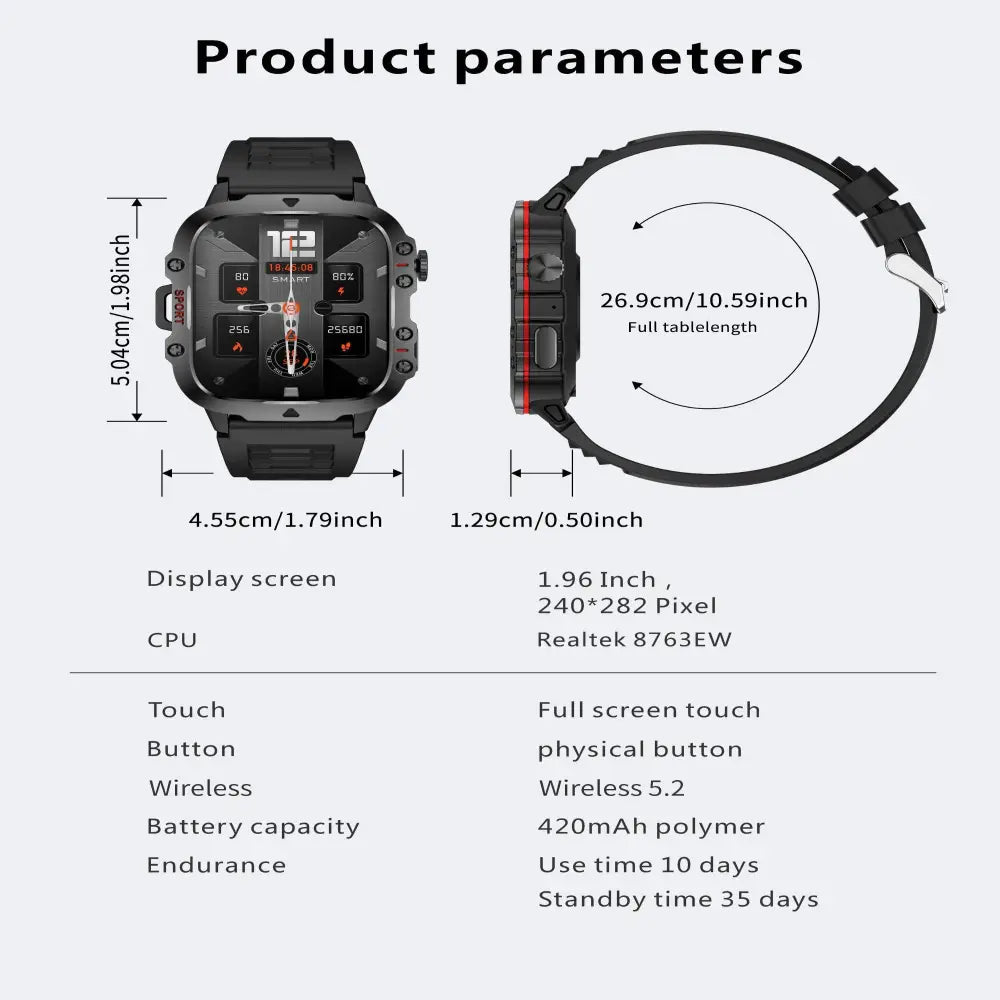 LIGE Casual Smart Watch – Voice Assistant (2 colours available) - TWS