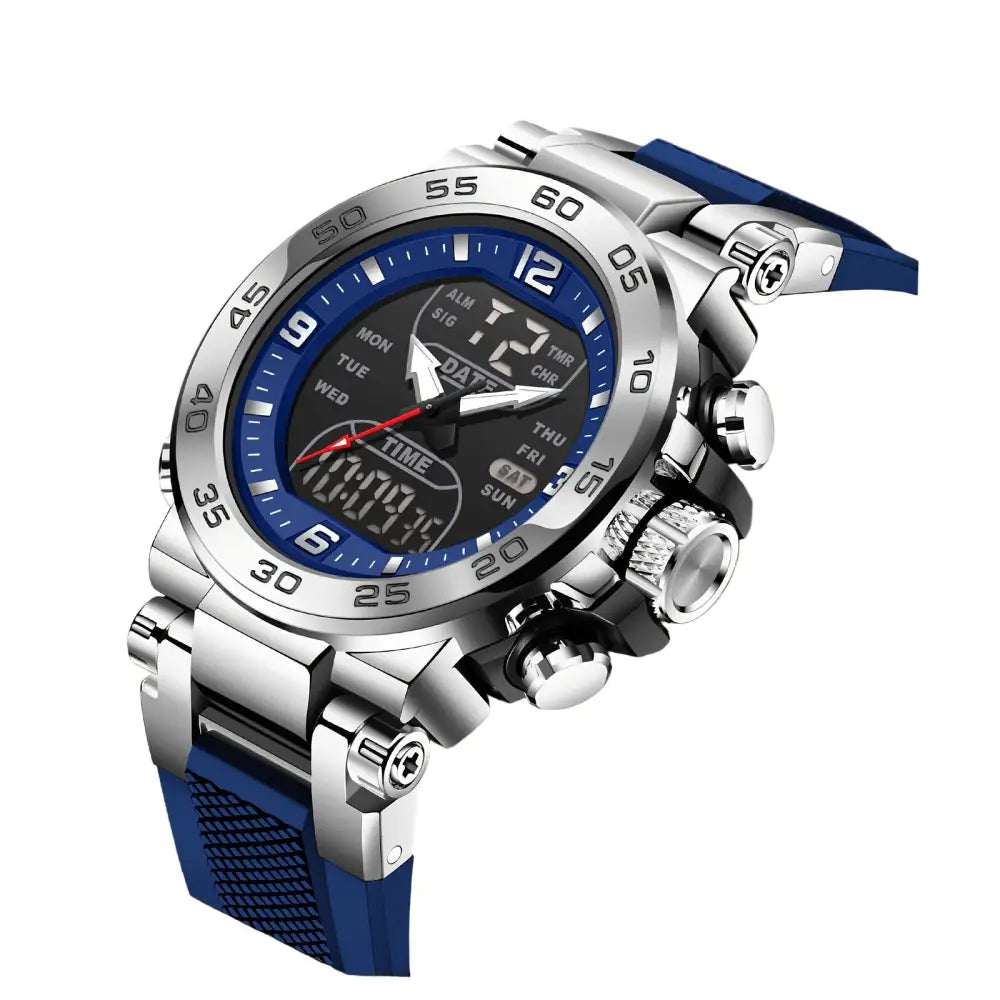 LIGE Men’s Quartz Watch (6 designs available) - Silvery Blue - TWS