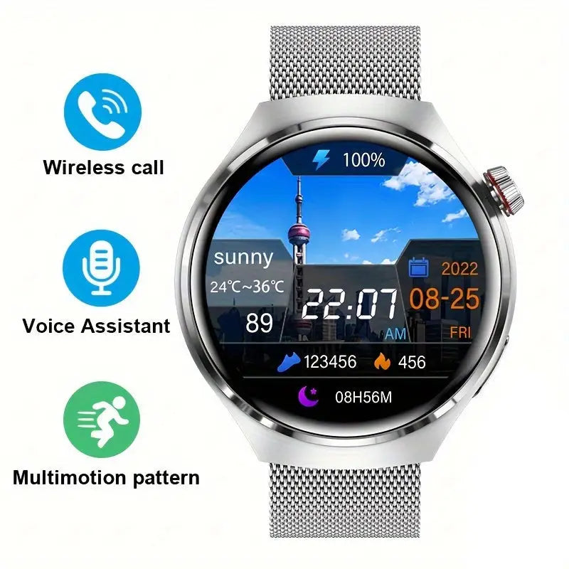 LIGE Men’s Smart Sport Watch (6 models available) - Mesh Belt Silvery - TWS