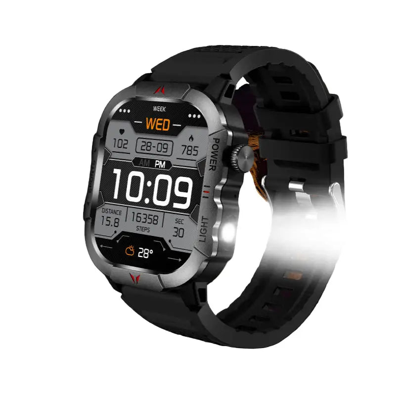 LIGE Men’s Smartwatch – 2.01’’ Large Screen with Flashlight Weather Alerts - TWS