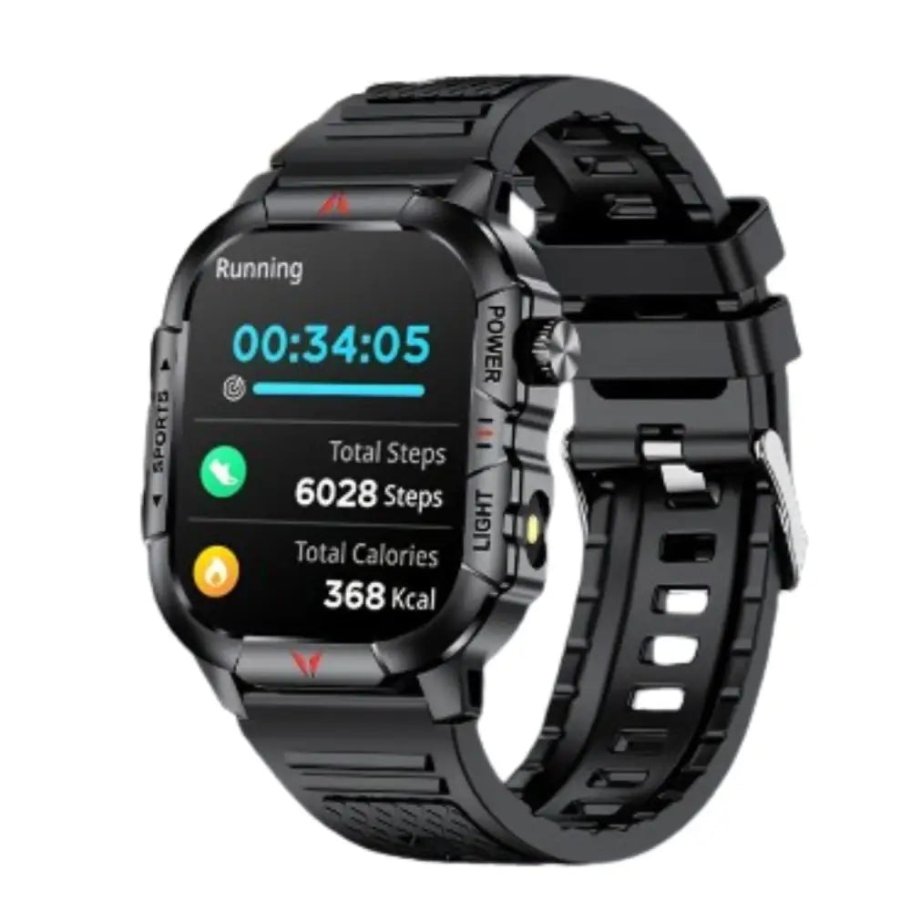 LIGE Men’s Smartwatch – 2.01’’ Large Screen with Flashlight Weather Alerts - TWS