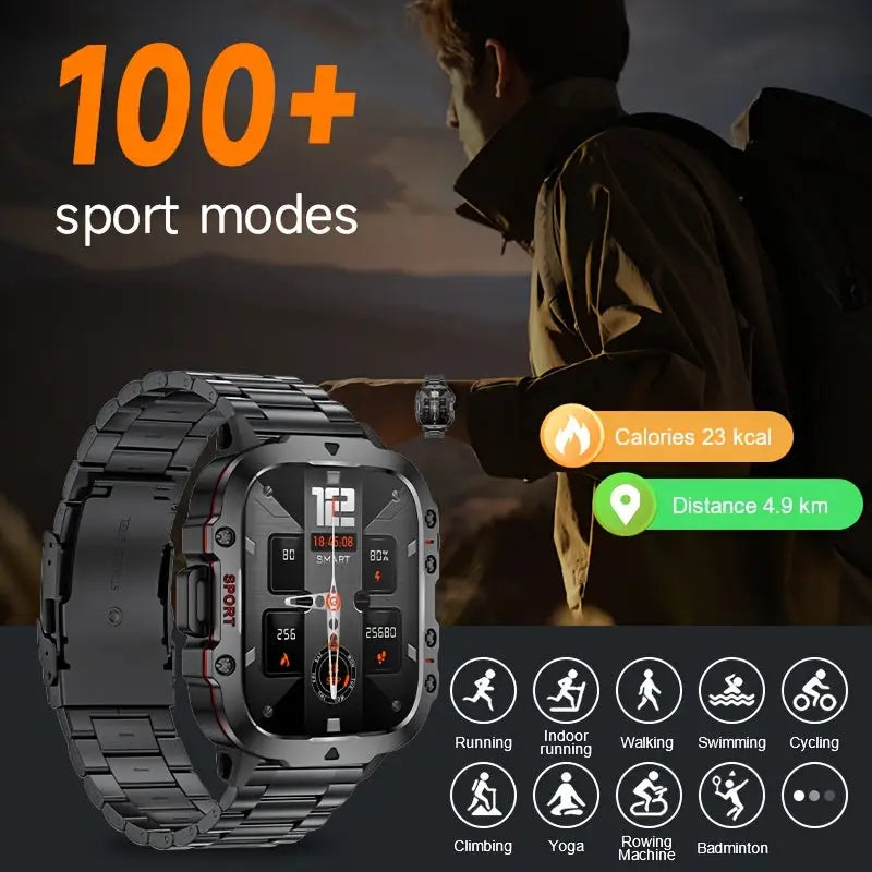 LIGE Men’s Smartwatch – Voice Assistant Breathing Exercises Raise-to-Wake Screen (4 colours available) - TWS