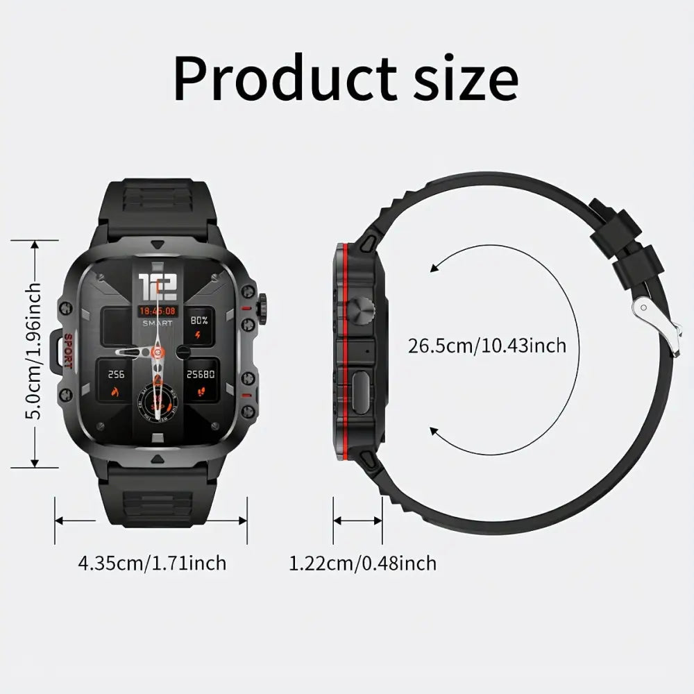 LIGE Men’s Smartwatch – Voice Assistant Breathing Exercises Raise-to-Wake Screen (4 colours available) - TWS