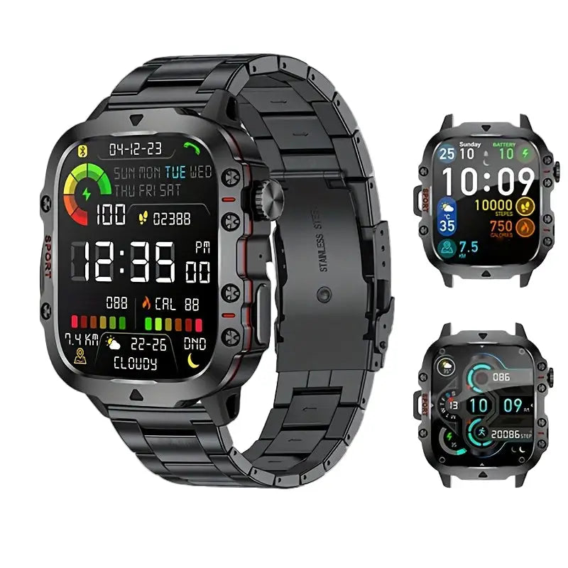 LIGE Men’s Smartwatch – Voice Assistant Breathing Exercises Raise-to-Wake Screen (4 colours available) - TWS