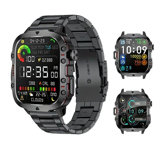 LIGE Men’s Smartwatch – Voice Assistant Breathing Exercises Raise-to-Wake Screen (4 colours available) - TWS