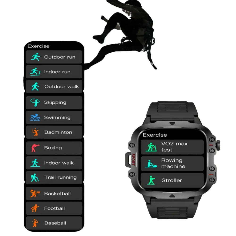 LIGE Men’s Smartwatch – Voice Assistant Breathing Exercises Raise-to-Wake Screen (4 colours available) - TWS