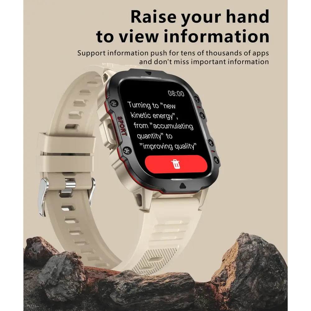 LIGE Men’s Smartwatch – Voice Assistant Breathing Exercises Raise-to-Wake Screen (4 colours available) - TWS