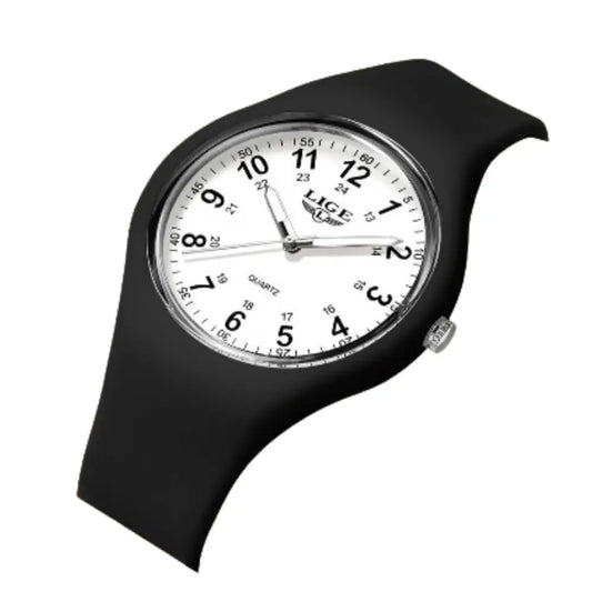 LIGE Minimalist Silicone Quartz Watch – Unisex Design (Available in Multiple Colour Combinations) - TWS