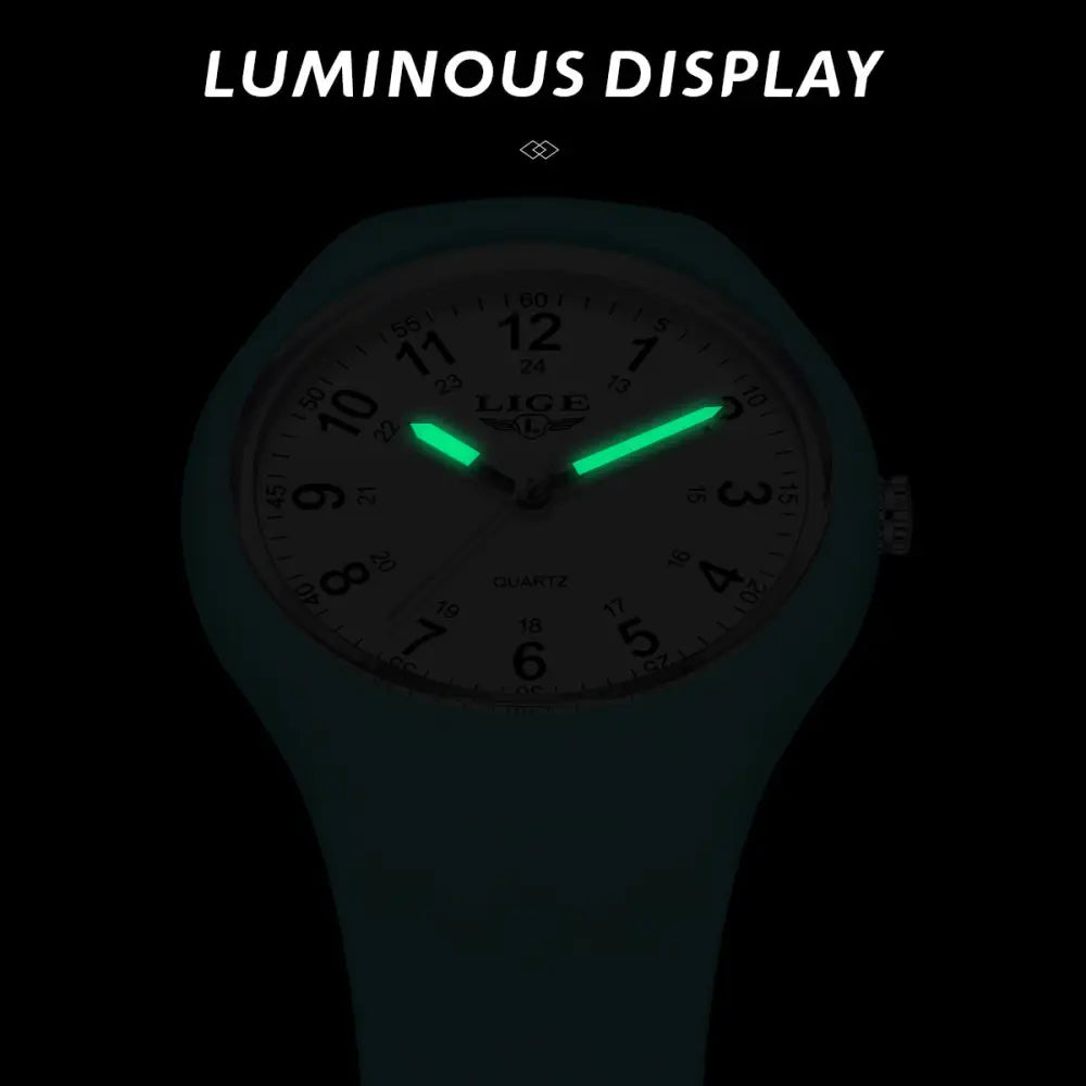 LIGE Minimalist Silicone Quartz Watch – Unisex Design (Available in Multiple Colour Combinations) - TWS